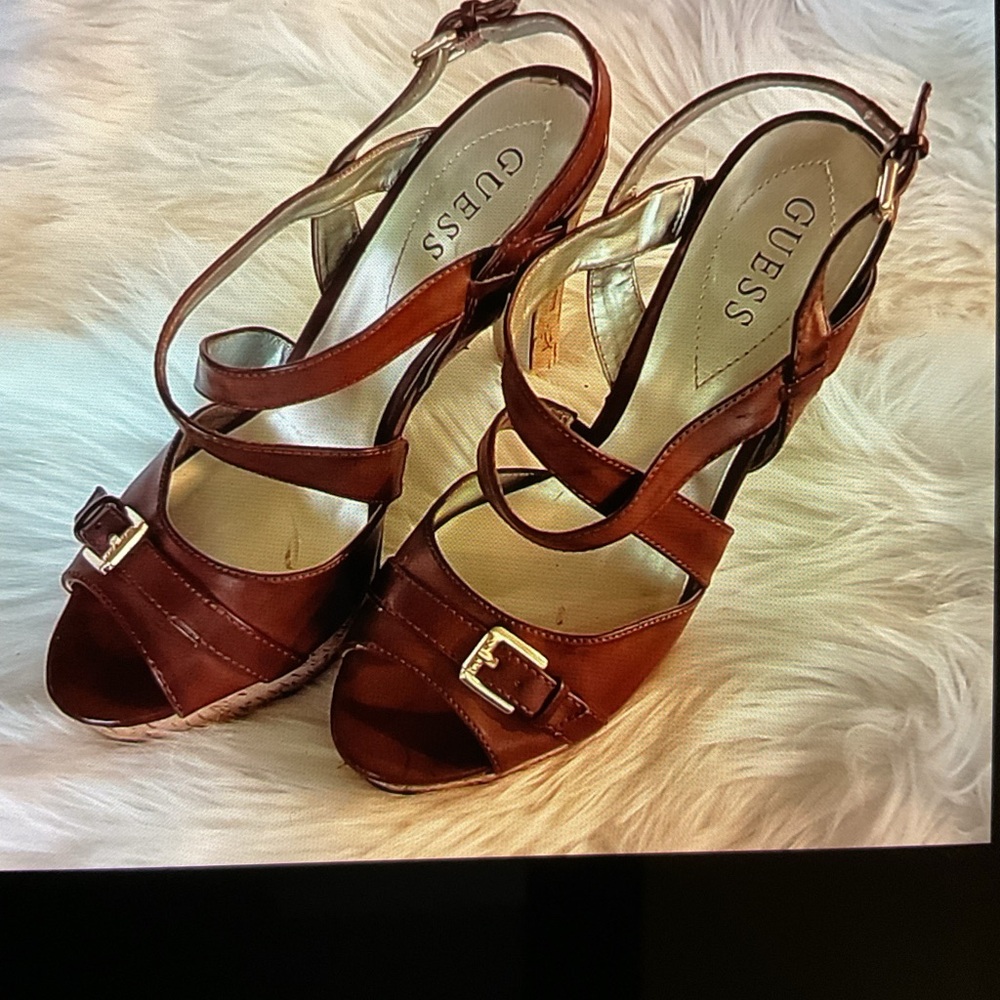 Guess Ladies Size 9 Cork High Heels